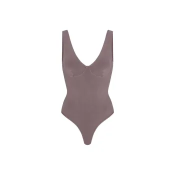 SKIMS SS24 Summer Collection OUTDOOR PLUNGE BODYSUIT Bodysuits Women's Zinc/Chrome Color