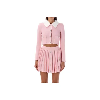 Self-portrait Embellished Cropped Cardigan