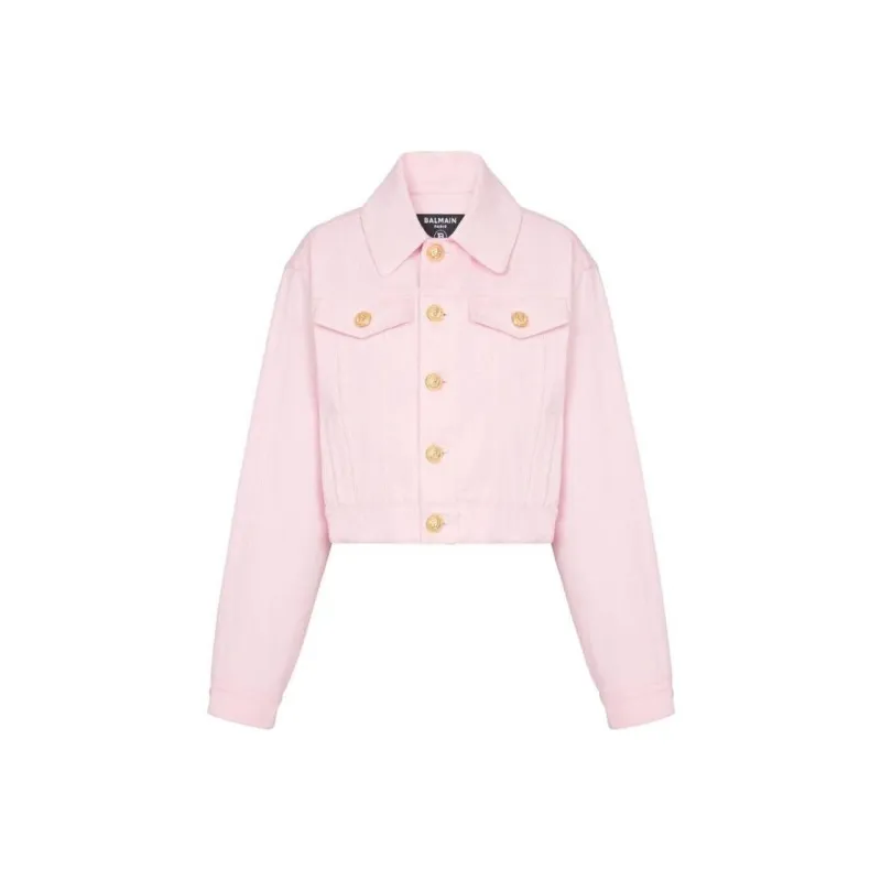 BALMAIN Cropped Denim Jacket-0