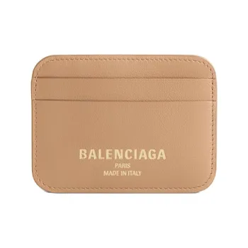 Balenciaga Cow Leather Card Holder Women's Latte