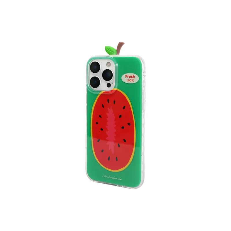 Wei Xin Acrylic Material Graffiti Watermelon Pear Phone Cases Compatible With IPhone 16/15 Pro Max/Apple 13/14 Pro/Max-6