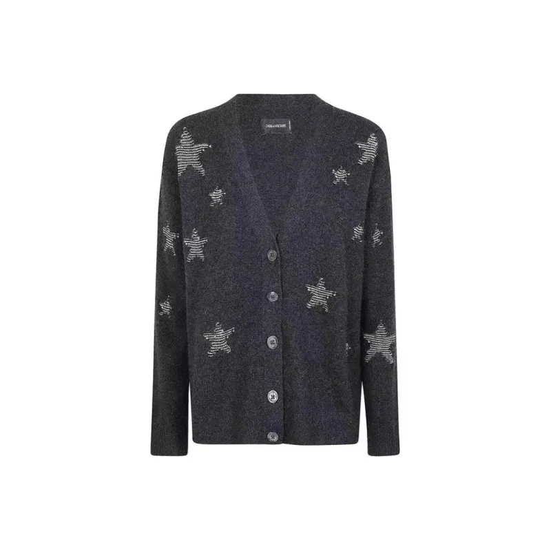Zadig & Voltaire Mirka Stars Button-Up Cardigan-0