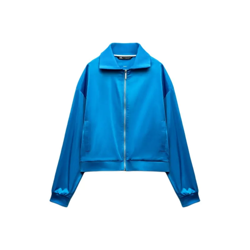 ZARA Jackets Coats Women's Blue-0