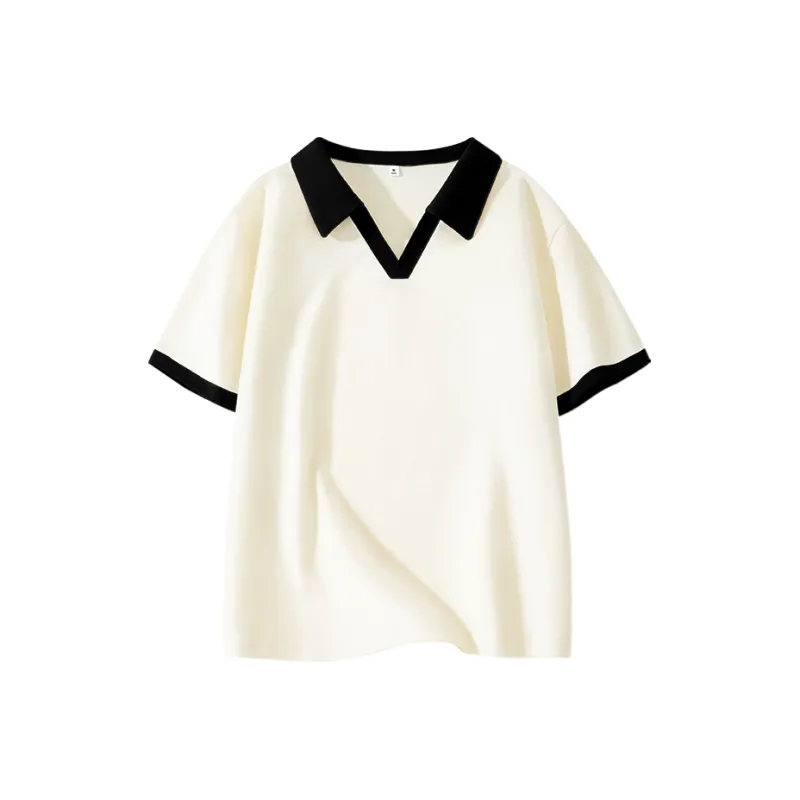 Cotton Polo Shirts Women's-3