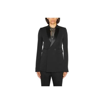 SAPIO Satin Lapel Double-breasted Blazer
