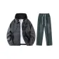Clothing Set (Top in Black and Gray+Vintage Blue Pants)