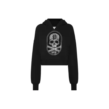 PHILIPP PLEIN Gothic Plein Rhinestone embellished Hoodie