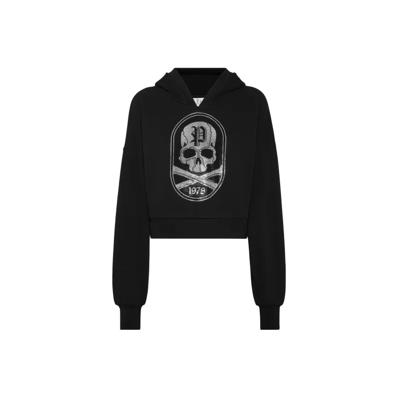 PHILIPP PLEIN Gothic Plein Rhinestone embellished Hoodie-0