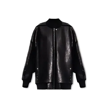 RICK OWENS Sequin Embellished Zip-Up Coat