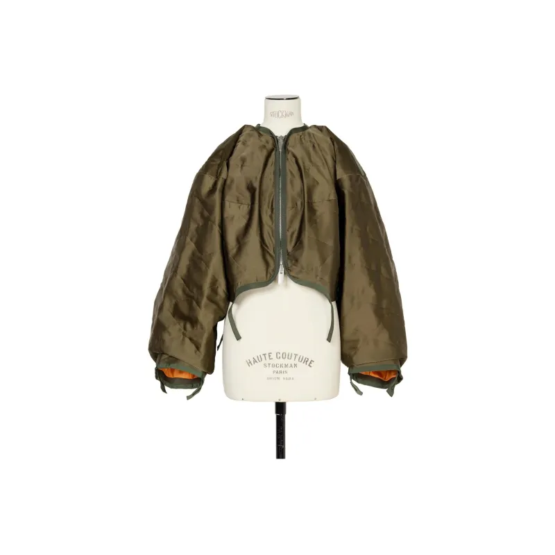 Sacai Satin Quilted Blouson 'Khaki'-0