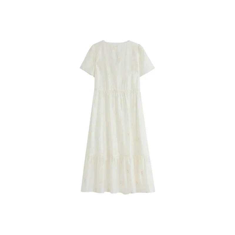 Inman Short Sleeved Dress Women's Fragrant Light Apricot-1