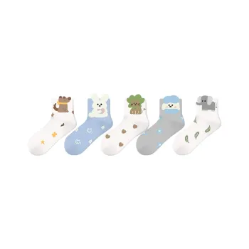Happylemon Ankle Socks Women's 5 Pack Bedside Doll