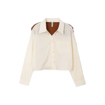 FAWENXIANGZI Shirt Women's Apricot