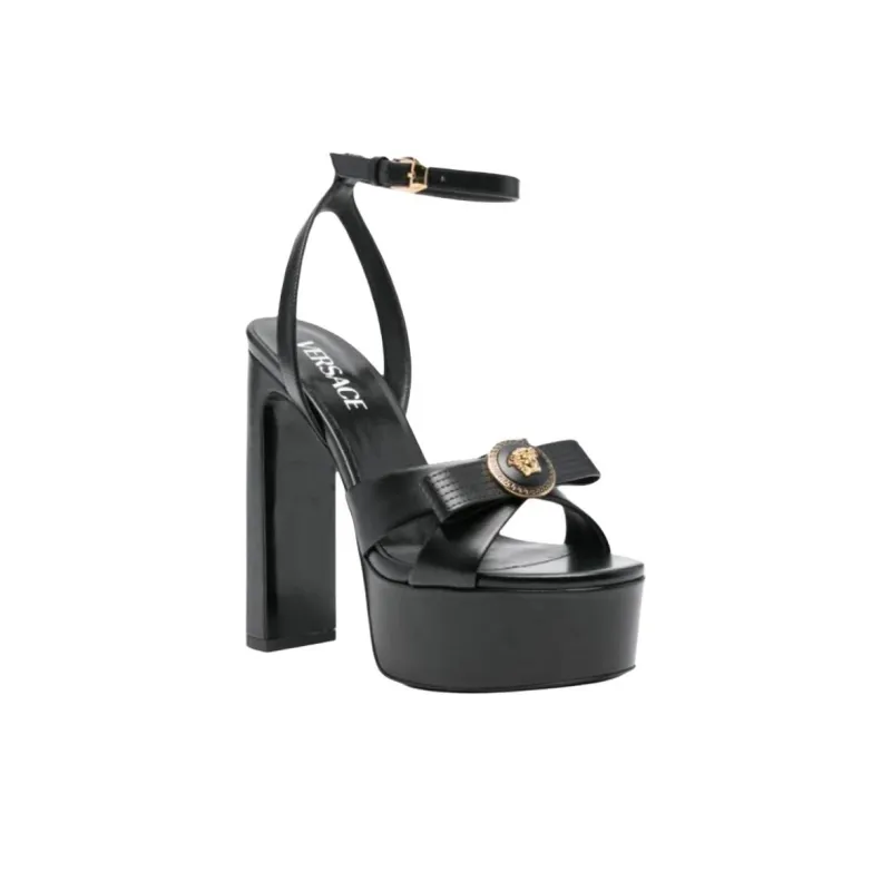 FANSIZHE Medusa One Strap Sandals Women's Black-2
