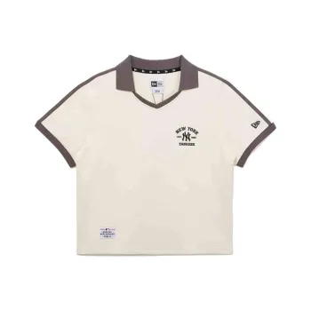 New Era New York Yankees Polo Shirts Women's Ivory White