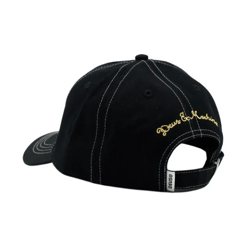 Deus Ex Machina Cotton Twill Baseball Caps Unisex Black-1