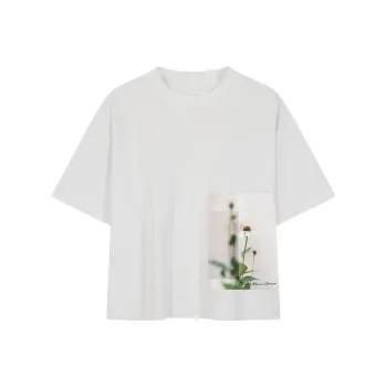 CALVIN KLEIN Drop Shoulder Sleeve T Shirt Women's Moon White