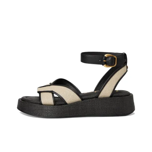 SAM EDELMAN Nylie One Strap Sandals 4cm Women's Beige Black