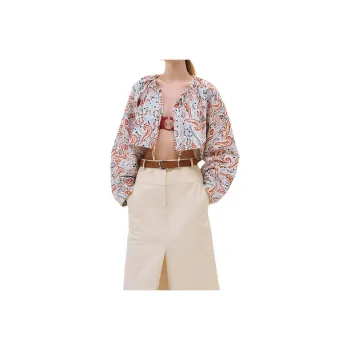 HERMES Shirt Women's Salt White