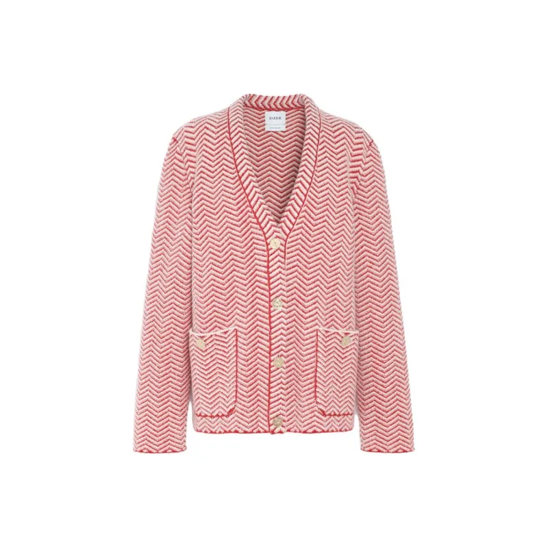 Barrie Chevron-knit V-neck Cardigan-0