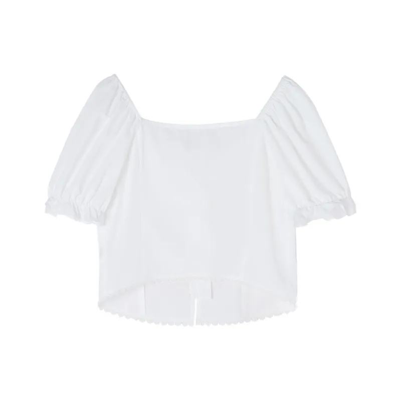 XIANGYING Shirts Women's White-2
