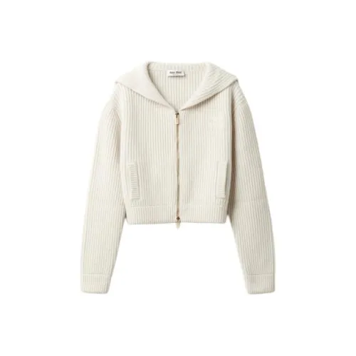 MIU holder miu SS24 Knitwear Women's Chalk White