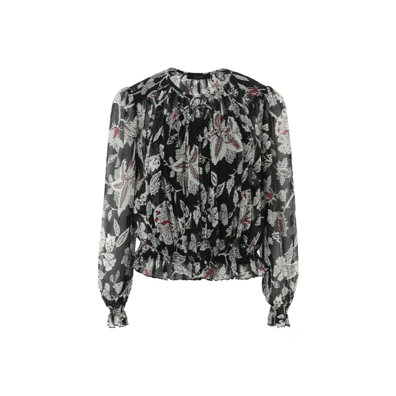 BESIONIA SS25 Shirt Women's Black Pattern-0