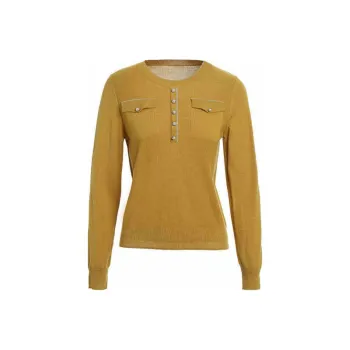 QIAOWANNI Knitwear Women's Morning Yellow