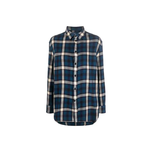 Blue Petite Basic Hoodie Plaid rmel Cotton Shirt