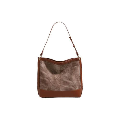 Bullrun Artificial Leather Shoulder Bag Women's Black, Brown