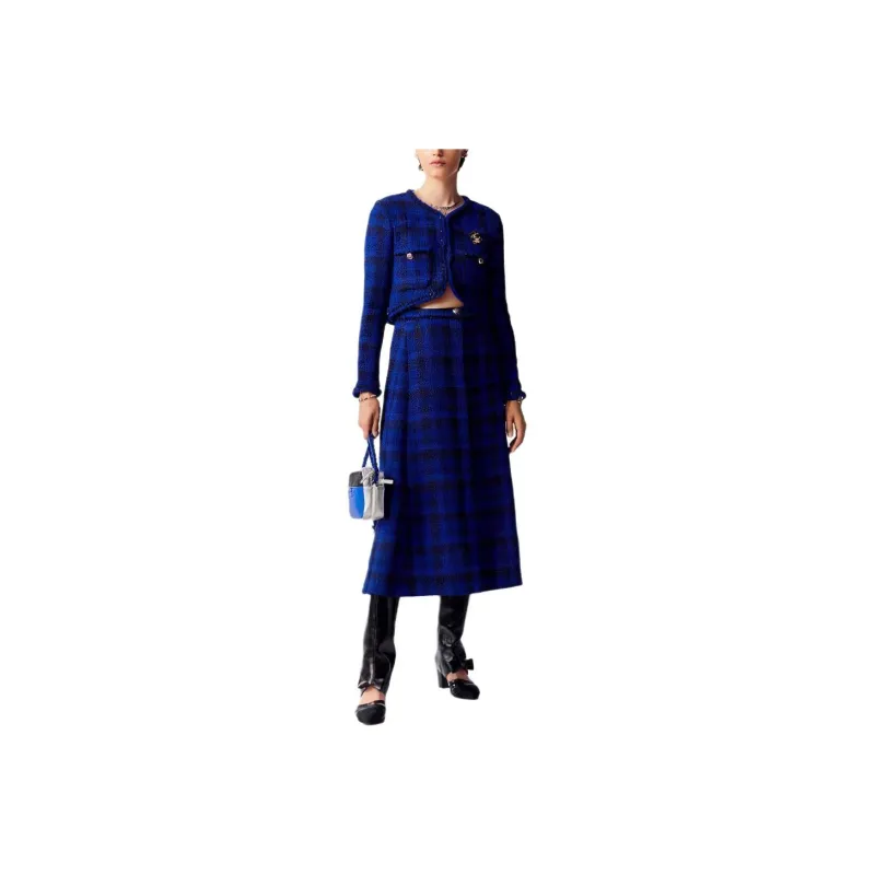CHANEL SS23 Jackets Coats Women's Blue-0