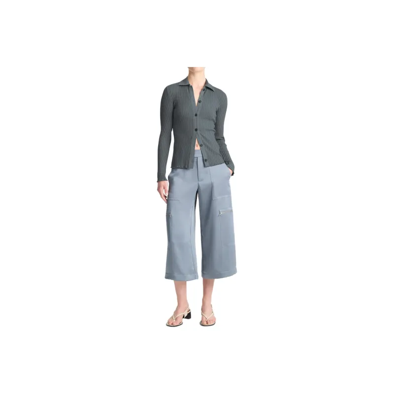 VINCE Ribbed-knit Cardigan-1