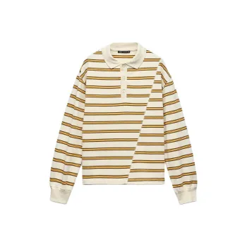 ZARA T-Shirt Women's Yellow Stripes