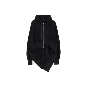 Yohji Yamamoto Regulation Unbalance Hoodie 'Black'