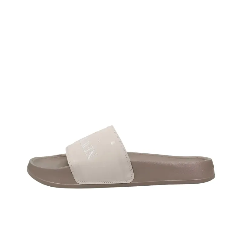 New Balance NB 200 Slip Resistant Slide Slippers Men's Brown D Width-0