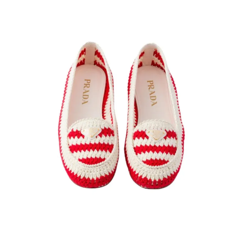 PRADA Mocassini Casual Single Shoes Women's Red-5