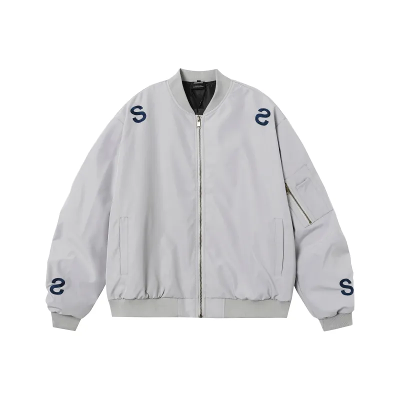 PAZZO Heavy Industry Embroidered Pilot Coach Jacket Unisex-8