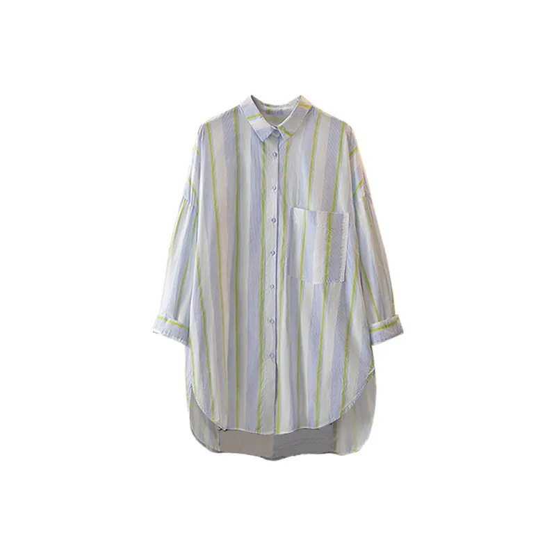 Cypress House Shirt Women's Blue Yellow Stripes-0