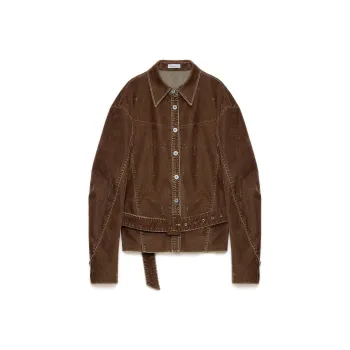 FIRELADY FUR Shirt Women's Flock Coffee Brown