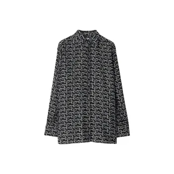 Burberry Monogrammed Long Sleeved Shirt