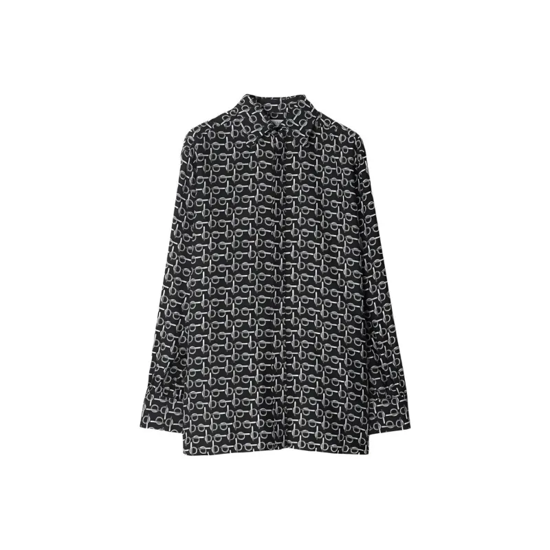 Burberry Monogrammed Long Sleeved Shirt-0