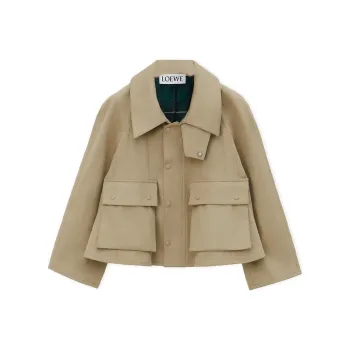 LOEWE Trapeze Jacket 'Safari/Beige/Green'