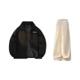 Black+Ecru (Fleece-Lined Pants)