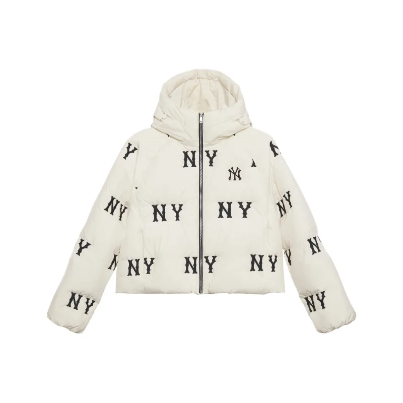 MLB New York Yankees FW24 Down Jacket Women's Dark Cream-0