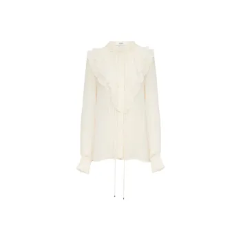 Chloé Ruffle Detailed Long Sleeved Blouse