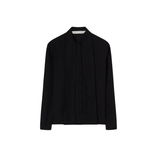 PALM ANGELS Monogram Jacquard Pussy Bow Detailed Blouse