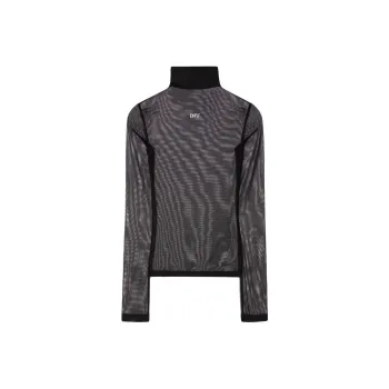 OFF WHITE Off Stamp Mesh Long Sleeved Top