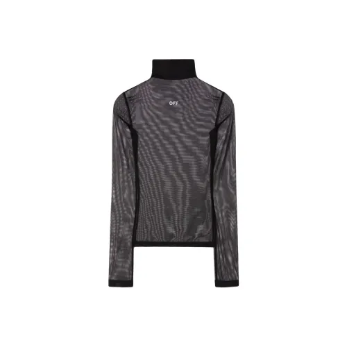 OFF WHITE Off Stamp Mesh Long Sleeved Top
