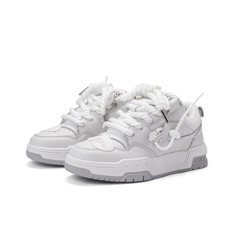LUCX Cushioned Slip Resistant Abrasion Resistant Low Top Chunky Sneakers Unisex-20