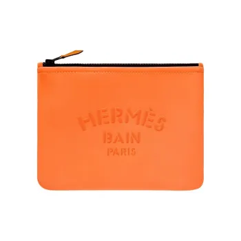 HERMES Neobain Polyamide With Spandex Clutch Small Size Unisex Orange